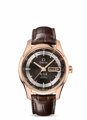 Omega De Ville Hour Vision Co-Axial Annual Calendar Red Gold / Brown / Alligator 431.63.41.22.13.001 (43163412213001)